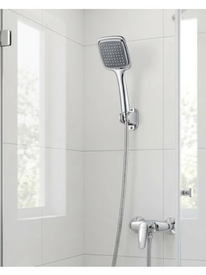 Uravas Store Siyah El Duşu Seti Spiral Duş Hortumu Duvar Askılı Çok Fonksiyonlu Duş Başlığı