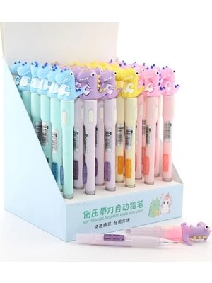 Uravas Store 07 Uçlu Ledli Dinazor Tasarımlı Kalem