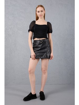 Eschi Kadıköy Serisi Kadın Siyah Hakiki Deri Ekstra Hafif Şık Loafer Ayakkabı