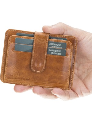Uravas Store Çok Bölmeli Slim Deri Kartlık BLW019 V18 Taba