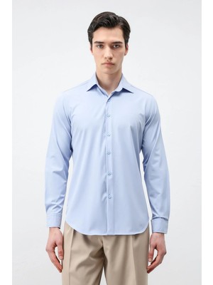 Antioch Bebe Mavi Comfort Slim Erkek Gömlek