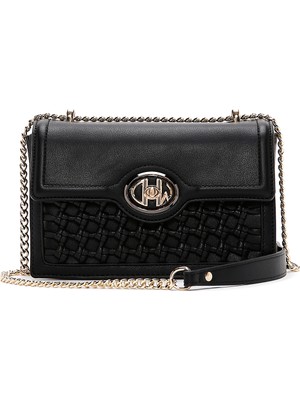 Derimod Kadın Siyah Zincir Askılı Örgülü Çapraz Çanta 26SBD282129