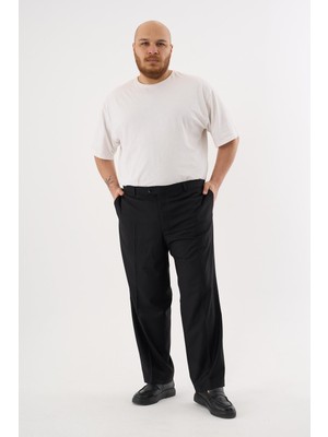 Erkek Büyük Beden Klasik Kesim Kumaş Pantolon