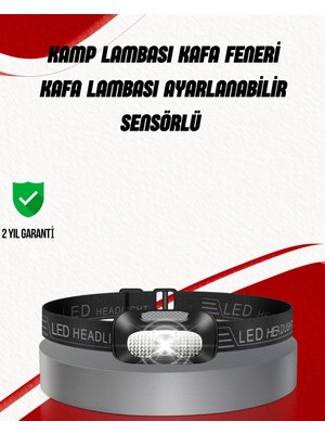 Uravas Store Ayarlanabilir Kafa Lambası Type-C Şarjlı Kompakt Kamp Lambası