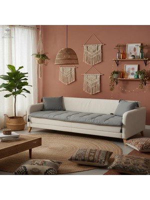 Dnc Home Tekstil Keten Evcil Hayvan Dostu Koltuk Pedi/koltuk Şiltesi, Yıkanabilir Ölçü Seçenekli