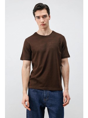 Antioch Kahve Basic Erkek T-Shirt