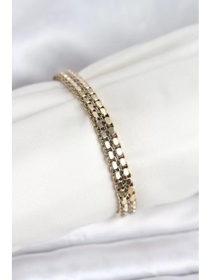 Uravas Store Çelik Gold Renk Kadın Bileklik - TJ-BB8151