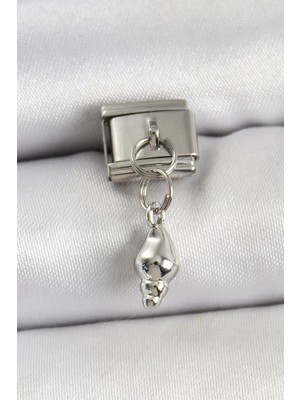 Uravas Store Çelik Sallantılı Deniz Kabuğu Model Gümüş Renk Nomination Charm - TJ-BC1452