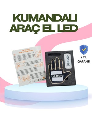 Uravas Store Yüksek Görünürlüklü Otomobil Jest Işığı – 3 Modlu LED Arka Cam Aksesuarı Pratik Eğlenceli