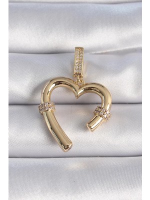 Uravas Store Pirinç Gold Renk Zirkon Taş Detaylı Figür Ajda Charm - TJ-BC1015