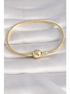 Uravas Store Pirinç Gold Renk Işleme Detay Charm Model Kadın Bileklik - TJ-BB5988