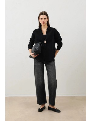 Antioch Siyah Dokulu Kadın Gömlek