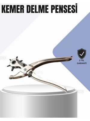 Uravas Store Kemer Delme Pensesi Çok Amaçlı 6 Farklı Delik Boyu Ayarlı Deri Delme Aleti