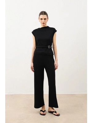 Antioch Siyah Kemer Detaylı Kadın Takım