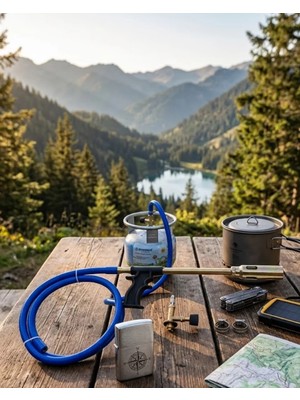 Uravas Store Lpg Gazlı Pürmüz Hortumlu Alev Tabancası Mangal Yakma Kamp Ateşi Atölye Kullanımı