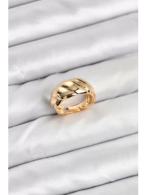 Uravas Store Gold Renk Bombeli Sarmal Yüzük - TJ-BYK3908