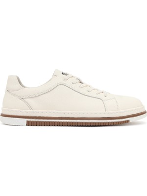 Derimod Erkek Beyaz Bağcıklı Deri Sneaker 26SFD698418