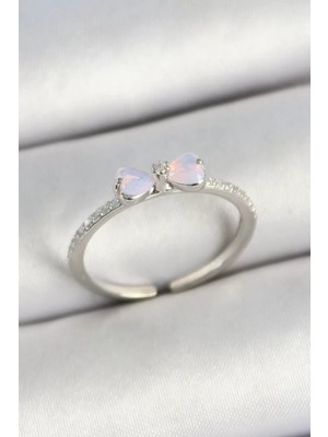 Uravas Store Pirinç Fiyonk Figürlü Zirkon Taşlı Gold Renk Ayarlanabilir Kadın Yüzük - TJ-BYK3773