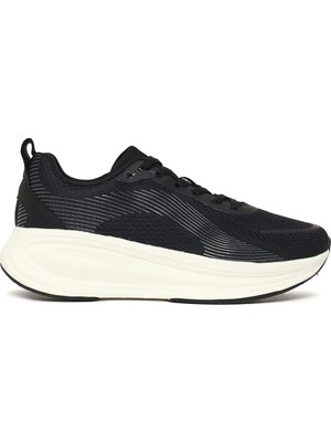Derimod Zero Kadın Siyah Bağcıklı Kalın Tabanlı Kumaş Sneaker 26PFE49546F