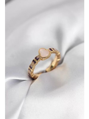 Uravas Store Gold Renk Mineli Su Kabağı Model Kadın Yüzük - TJ-BYK3953