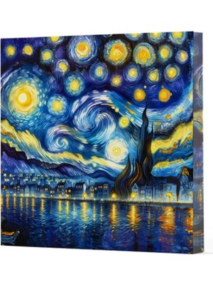 Uravas Store Van Gogh 7 Yıldızlı Gece - Çizgisiz Yan Boyamalı Defter