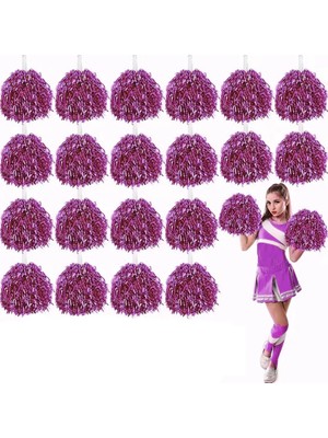 Uravas Store 10 Çift ( 20 Adet ) Pembe Renk 23 Nisan 19 Mayıs 29 Ekim Okul Gösteri Ponponları