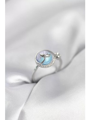 Uravas Store Gümüş Renk Balık Kuyruğu Okyanus Model Kadın Yüzük - TJ-BYK4011