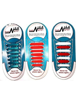 Cngzhn Renkli Silikon Ayakkabı Bağcıkları