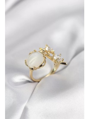 Uravas Store Gold Renk Kutup Yıldızı Model Kadın Yüzük - TJ-BYK4009