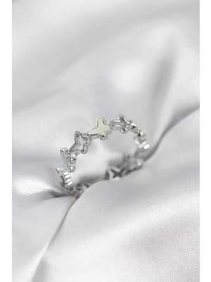 Uravas Store Gümüş Renk Model Pirinç Kadın Yüzük - TJ-BYK4037