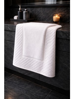 Taya Home 100% Pamuk 2'li Ayak Havlusu Yüksek Emici Lüks Banyo Paspası 50X80