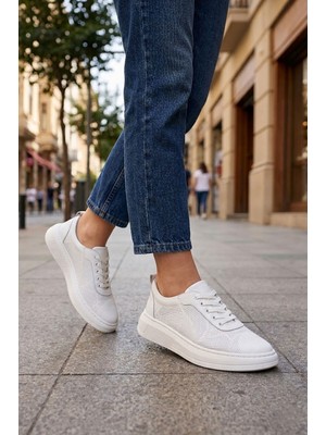 Panorama Hakiki Deri Hafif Tabanlı Kadın Sneaker