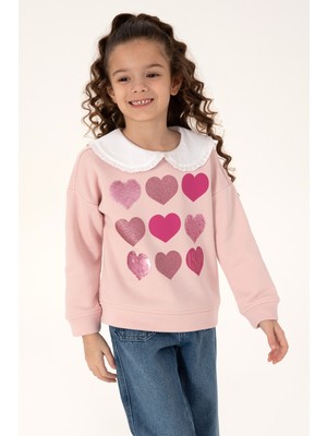 U.s. Polo Assn. Kız Çocuk Pudra Sweatshirt 50317879-VR042