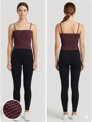 CHNA Kadın Günlük Yazlık Esnek Şık Renkli Crop Özel