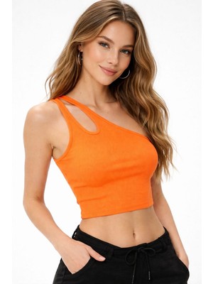 Tina Wear Tek Omuz Askılı Crop Bluz