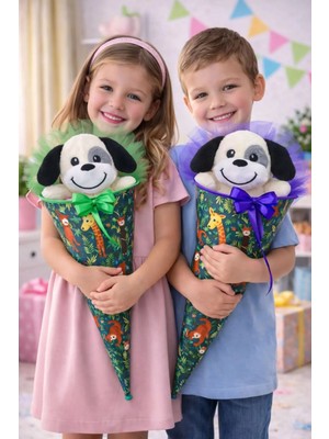 Koni Club Happy Farm Koleksiyonu Peluş Köpek Koni Hediye Seti – 23 Nisan Çocuk Sürpriz Paketi