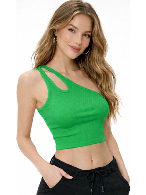 Tina Wear Tek Omuz Askılı Crop Bluz