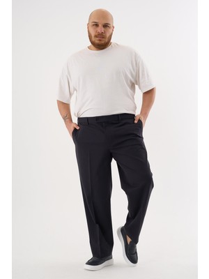 Erkek Büyük Beden Klasik Kesim Kumaş Pantolon