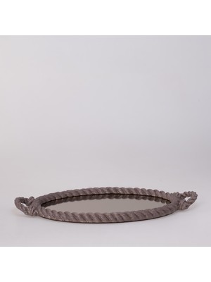 Selim Rope Aynalı Tepsi Taupe
