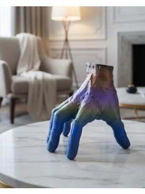 Uravas Store 3D Multicolor El Biblo 27X22 cm Sanatsal Dikkat Çekici Dekor