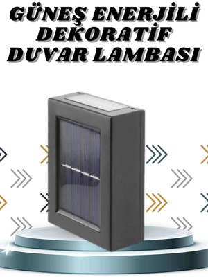 Daniska Solar Lamba Dekoratif Aplik Su Geçirmez LED Işıklı Duvar Lambası