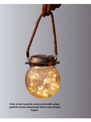 Daniska Bahçe ve Teras Için Solar Cam Sarkıt LED Aydınlatma