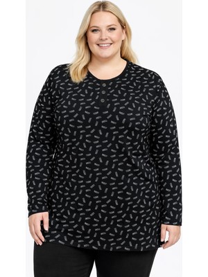 Mutlu City Büyük Beden Anne Penye Bluz 4805