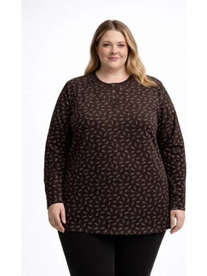 Mutlu City Büyük Beden Anne Penye Bluz 4805