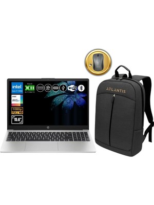 Hp 250 G10 I7-1355U 8gb Ram 256GB SSD 15.6" Full Hd Fdos Notebook B9YT2ET ATL44 Çanta&mouse Hediye