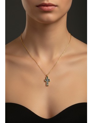 G&a Jewels Kutsal Gücün Sembolü 925 Ayar Oksitli Yaldız (Altın) Kaplama Gümüş Kolye