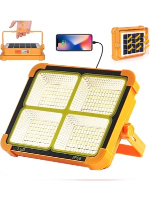 Akkurtlar 200W 4 Kademeli Solar Enerjili Taşınabilir Projectör