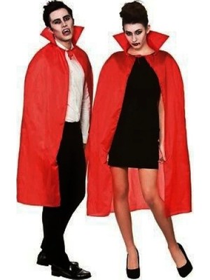 Uravas Store Kırmızı Renk Yakalı Pelerin 120 cm