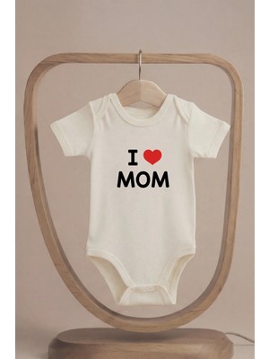 Pamuk Saray Organik %100 Pamuk Anne Baskılı Bebek Body Kısa Kollu Badi Zıbın Tulum Bebek Çocuk