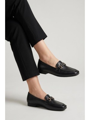 Pisagor PS-4102 Kadın Hakiki Deri Günlük Babet Ayakkabı